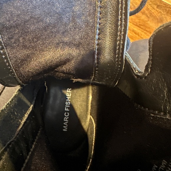 Marc Fisher Black Leather Moto Boots - Picture 7 of 11